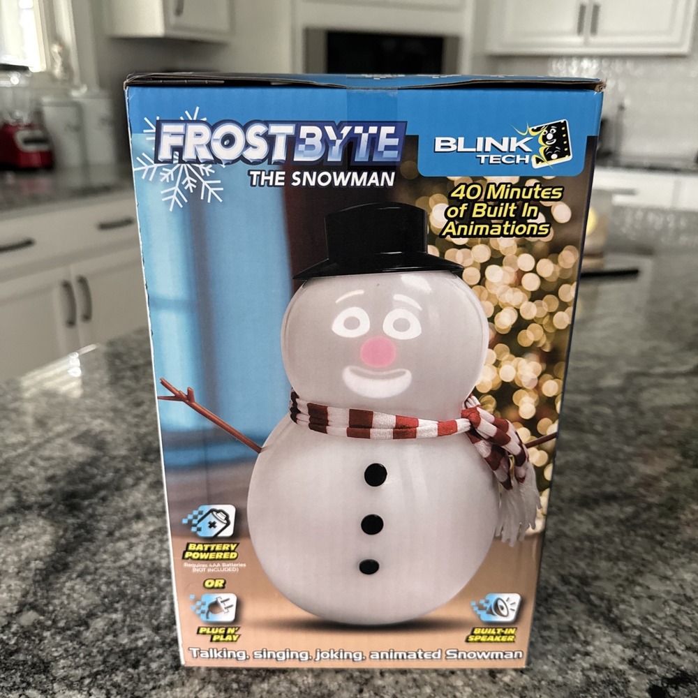 FrostByte Mr. Chill Talking Singing Animated Blink Snowman + Built in Projector